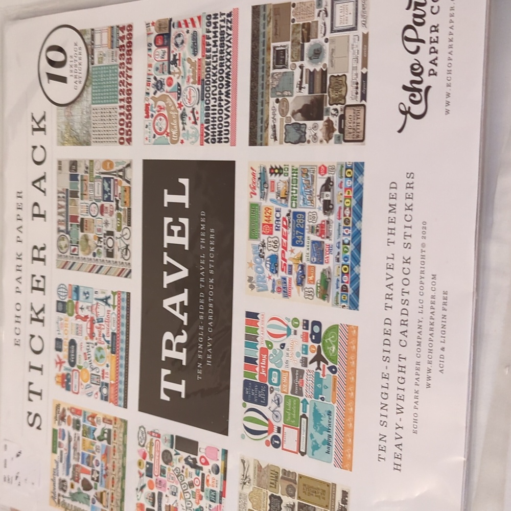 Echo Park Sticker Pack Travel